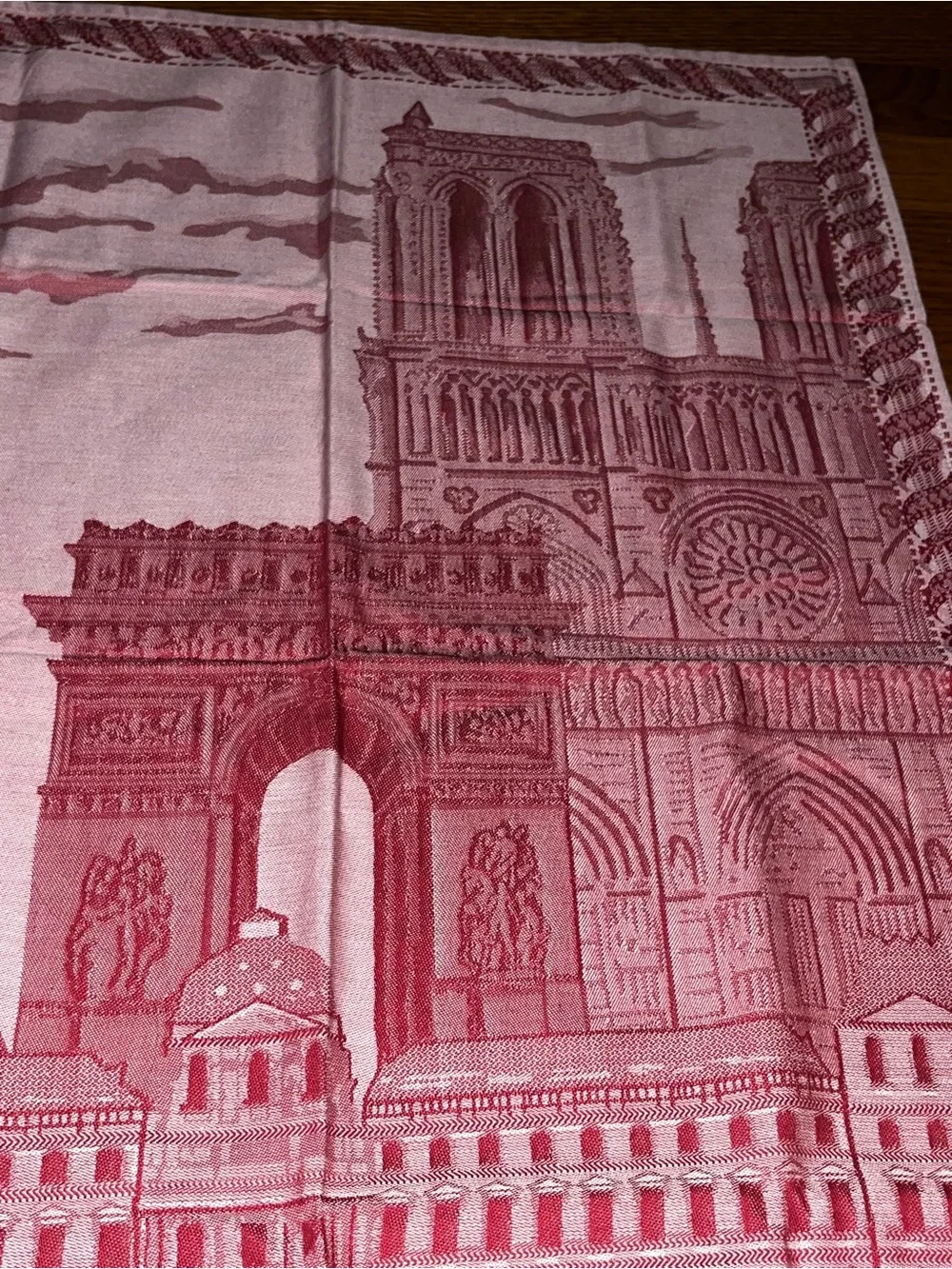 New Le Jacquard Francais Paris Cotton Dish Towel 60 x 80 cm Red Rectangular